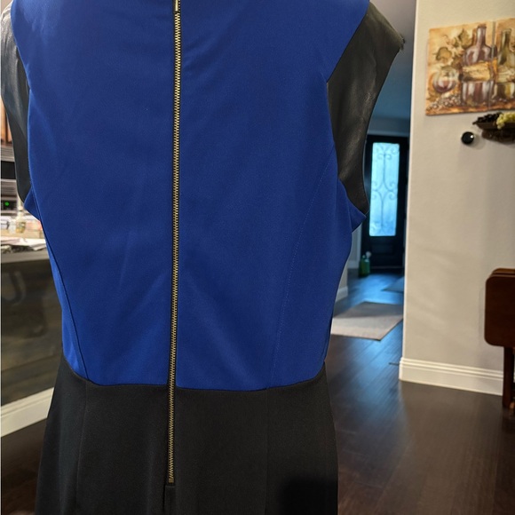 Worthington Blue and Black Midi Dress - Picture 2 of 6